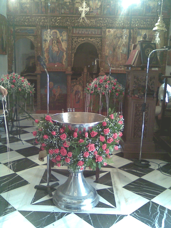 Baptism church decor